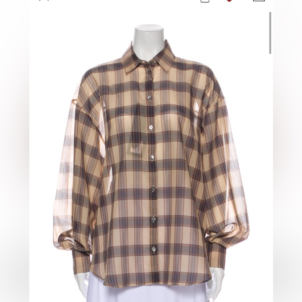 Rohk Plaid Blouse Size M